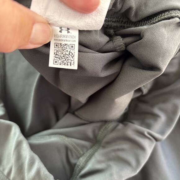 under armour Women’s Heatgear Pants Dark Green With Pockets Xl - Picture 3 of 7